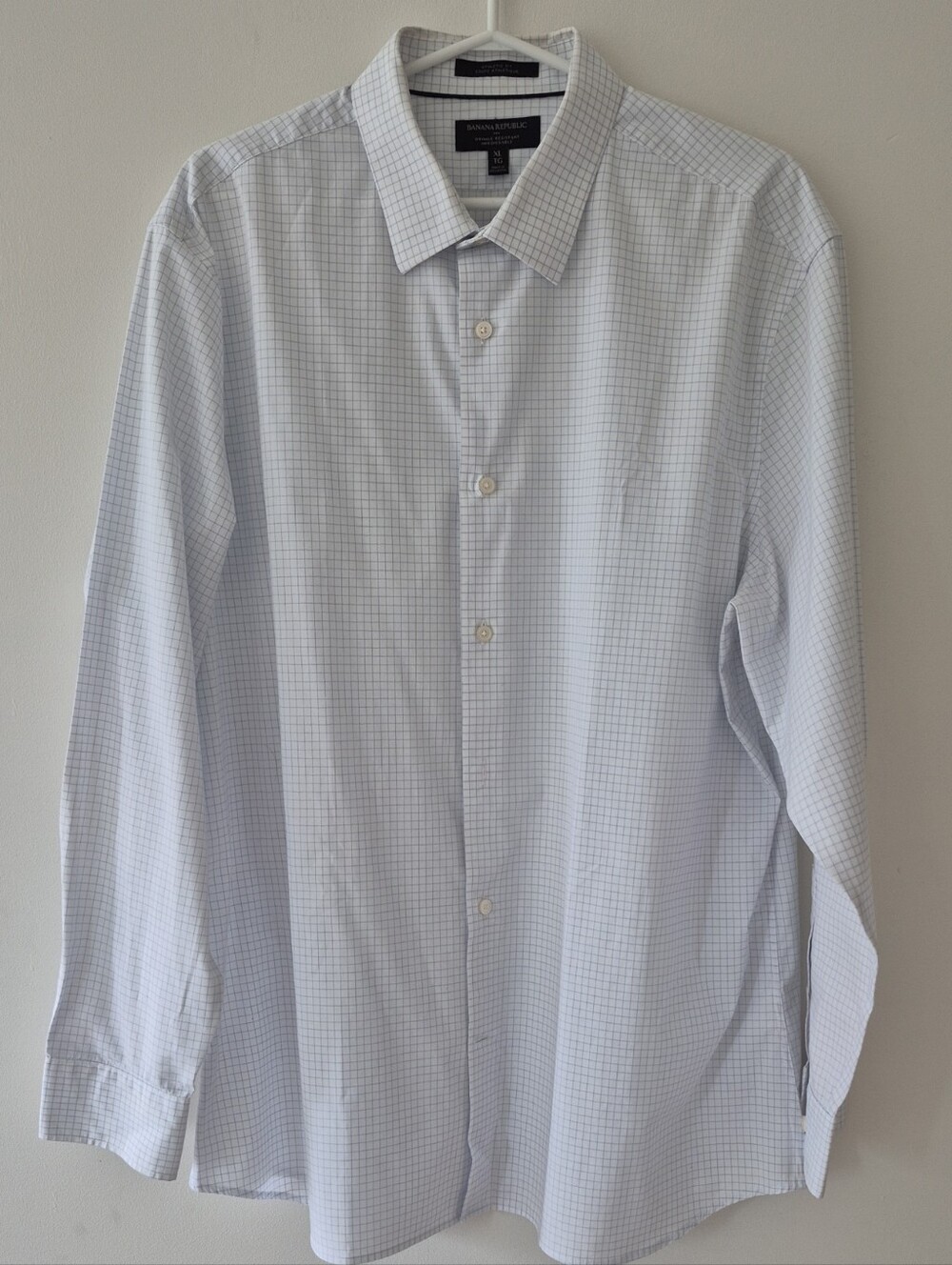 Banana Republic Blue Windowpane Dress Shirt